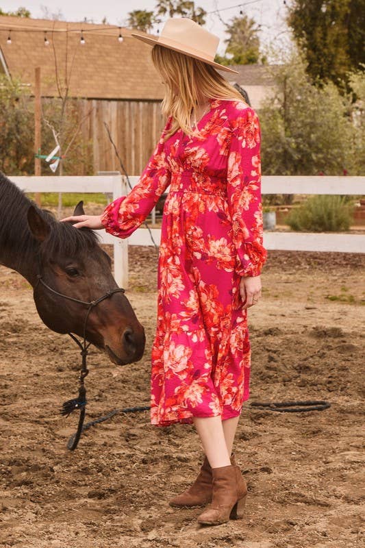 Floral Printed Midi Dress