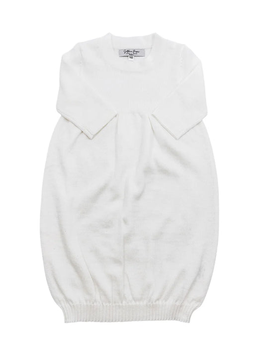 Knit Sweater Gown W/Straight Collar