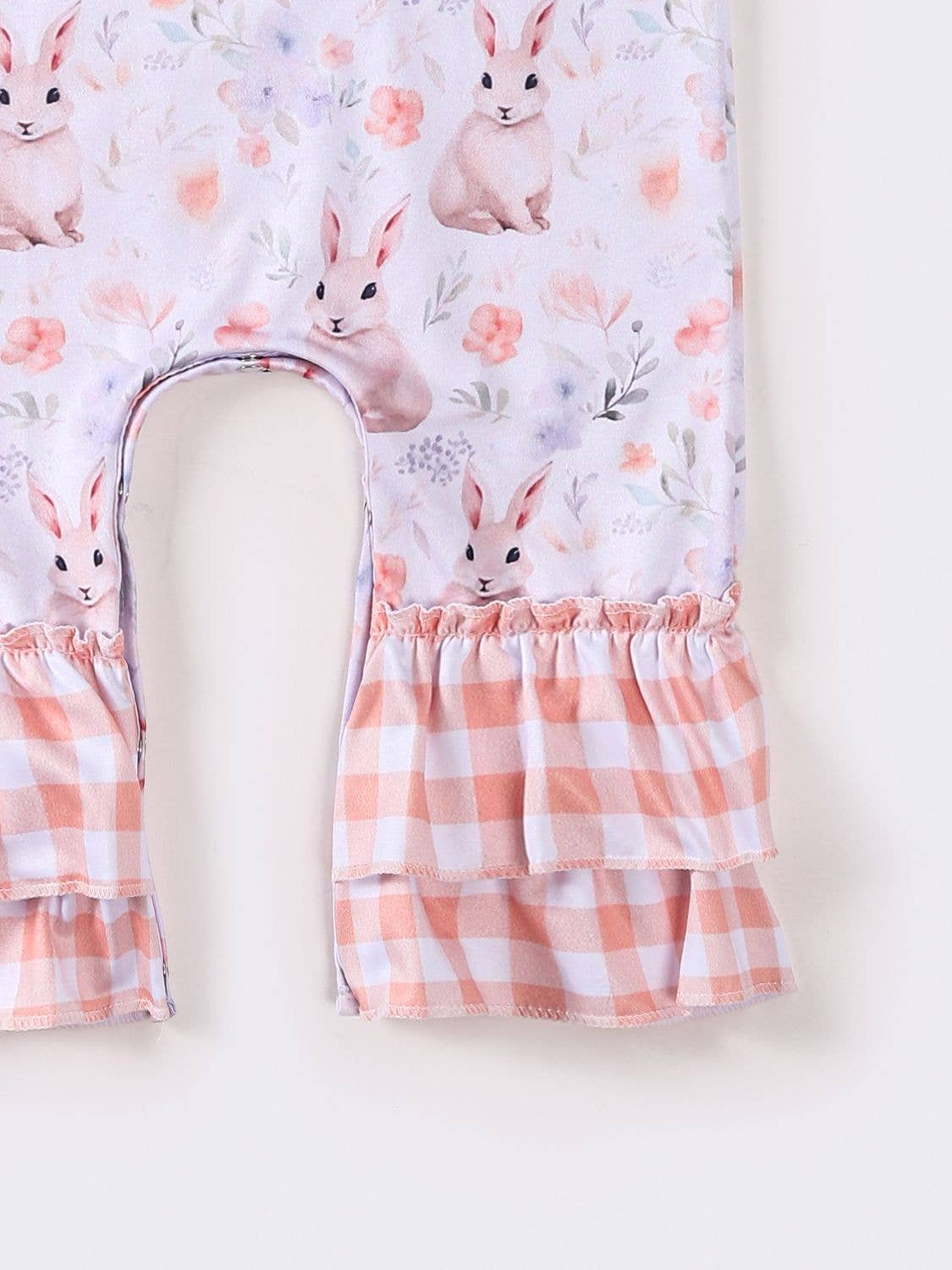 Peach Bunnyhop Baby Romper Easter
