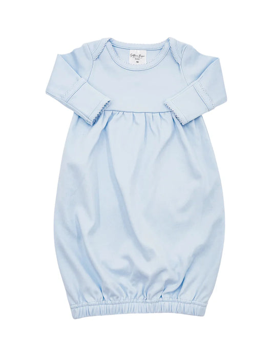 Lap Shoulder Gown-Light Blue W/White Trim (Copy)