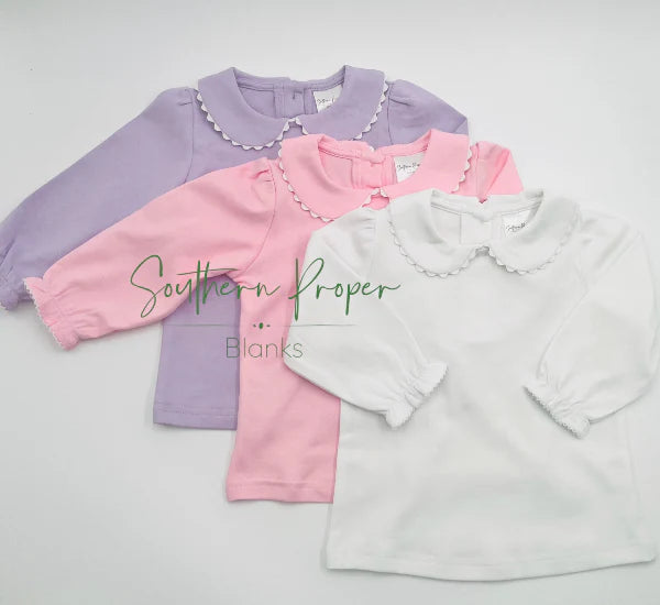 Scalloped Collard Long Sleeve