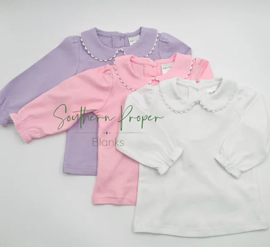 Scalloped Collard Long Sleeve