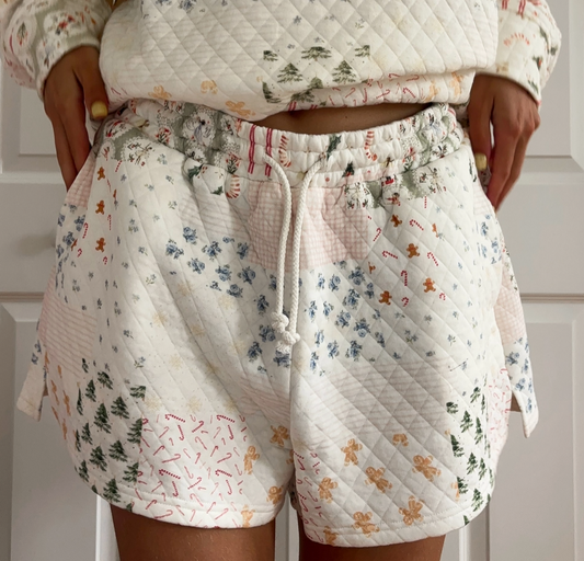 Christmas Holiday Quilted Shorts (PRE-ORDER SHIPS END OF NOV.)