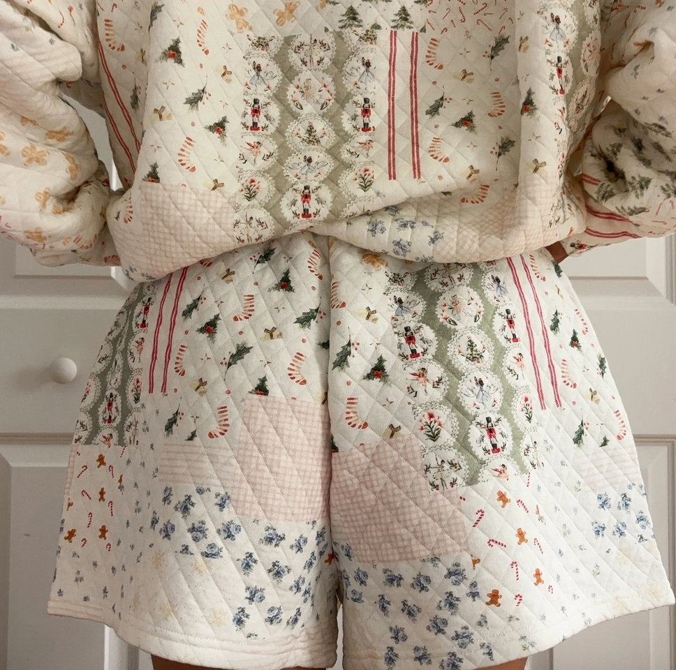 Christmas Holiday Quilted Shorts (PRE-ORDER SHIPS END OF NOV.)