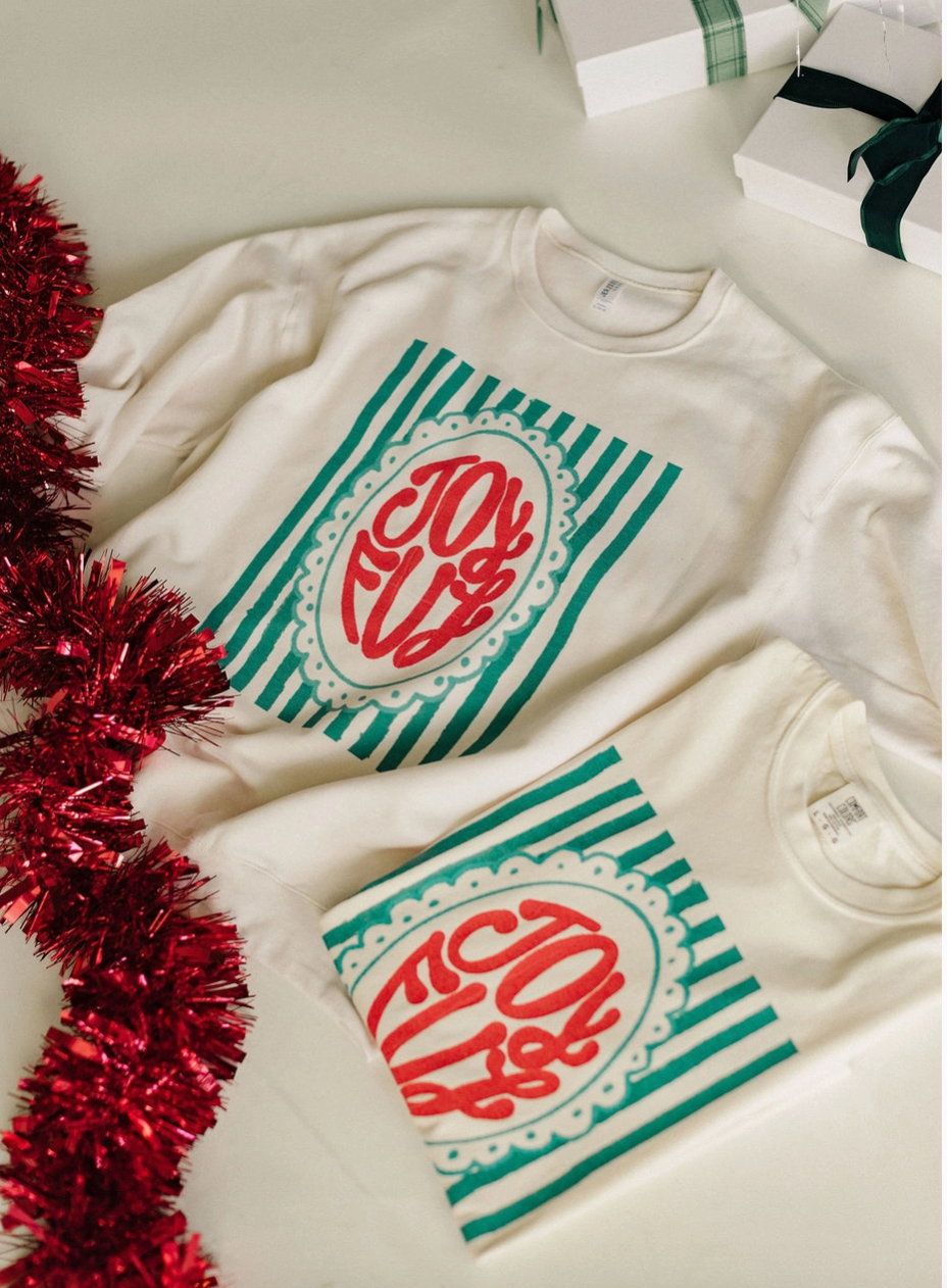 Joyful Stripe - Christmas Graphic Tee