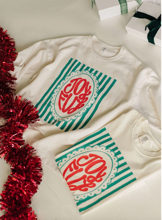 Joyful Stripe - Christmas Graphic Tee