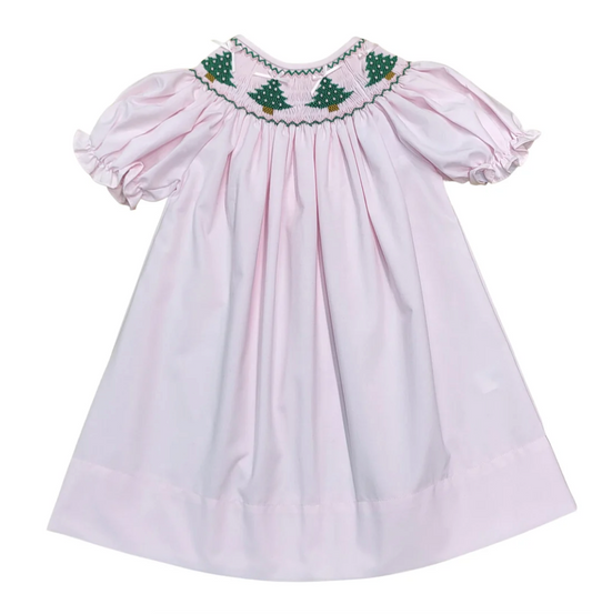 Christmas Tree Smocked Dress