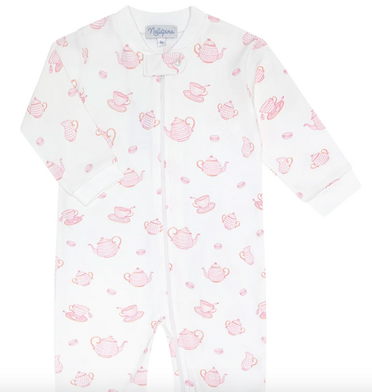 Tea Time Zipper Footie
