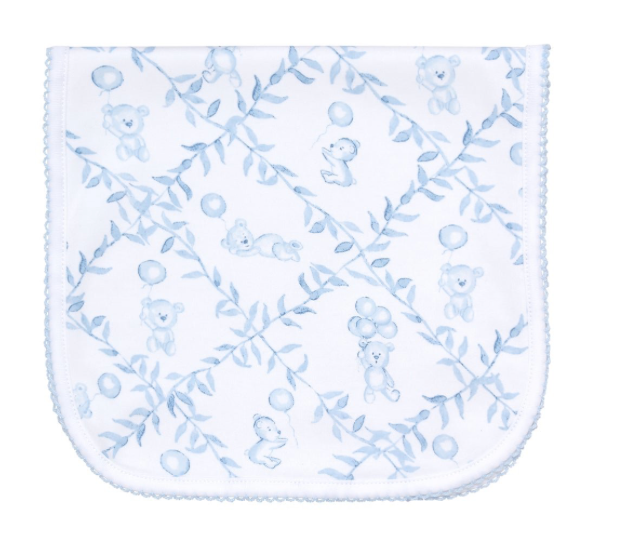 Blue Bear Trellace Burp Cloth