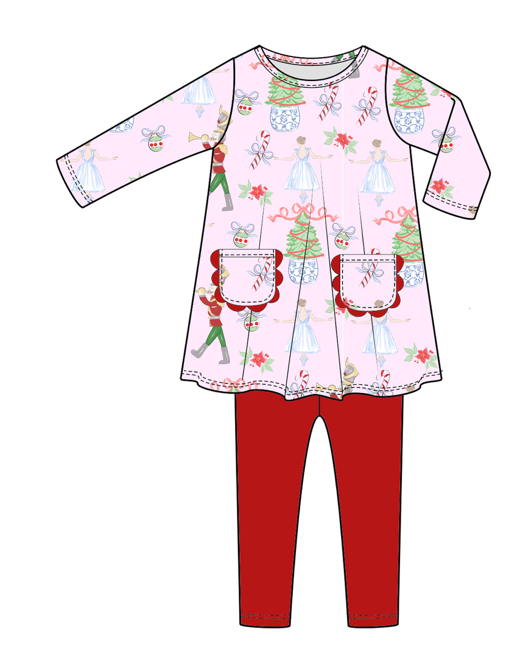 Nutcracker Girl's Legging Set