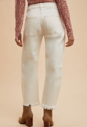 Cream Barrel Jean
