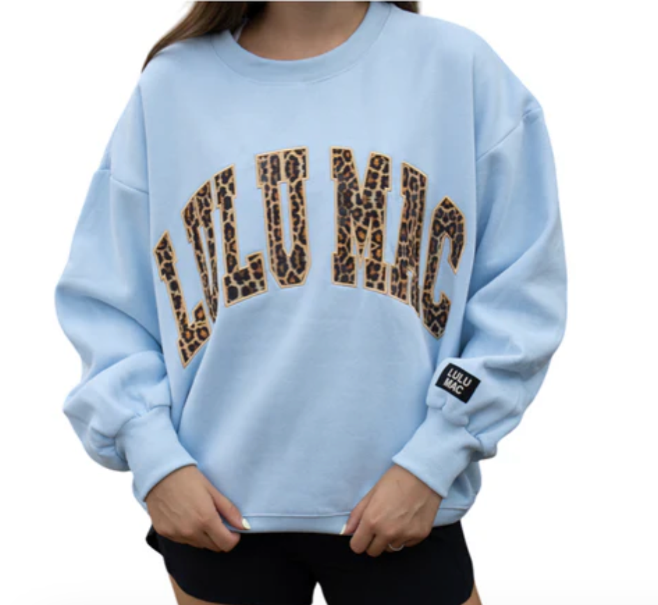 LULU Mac Light Blue W/Leopard SS