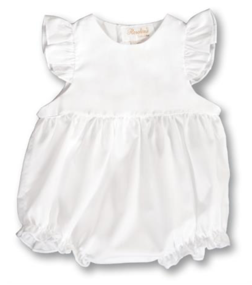 White Ruffled Girl Angel Sleeve Bubble