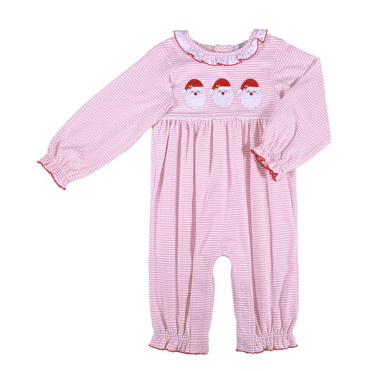 Santa Girl's Romper