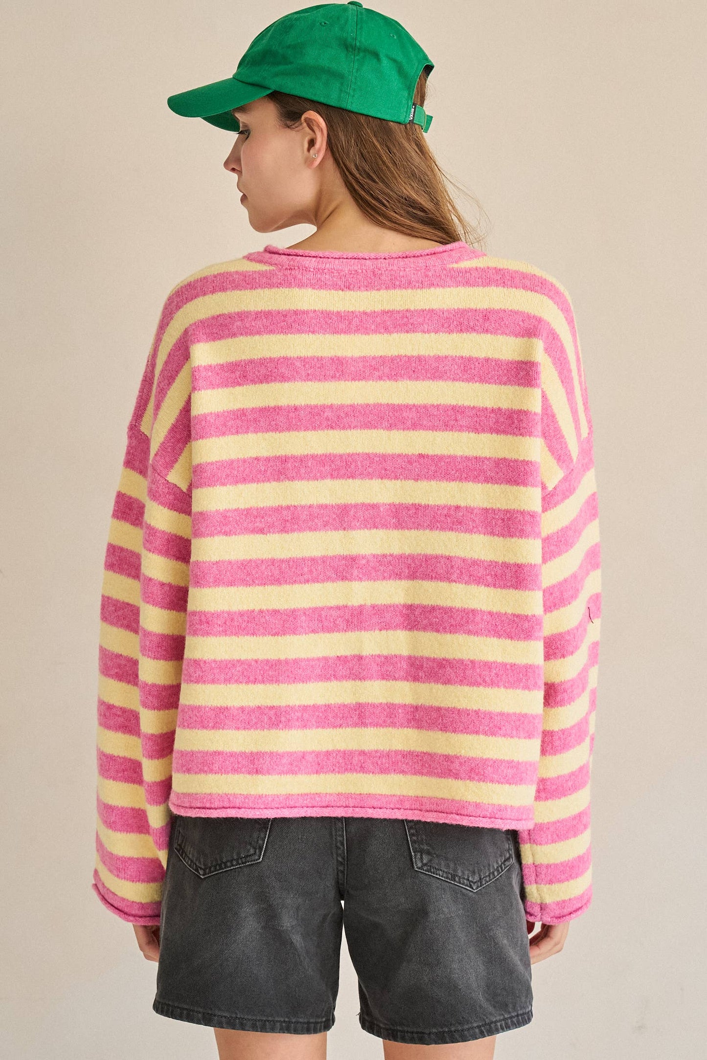 CANDY STRIPE KNIT CARDIGAN