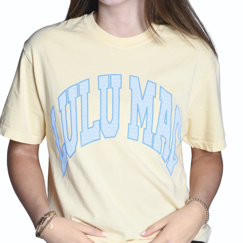 LULU MAC Polka Dot Butter Yellow Tee