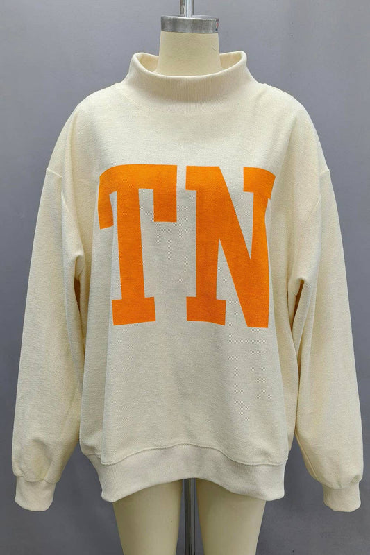 TENNESSEE & TN' Mock Neck Sweatshirt