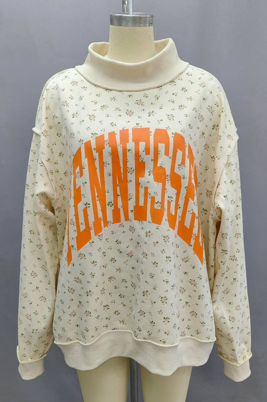 TENNESSEE & TN' Mock Neck Sweatshirt
