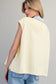 Butter Yellow Contrast Cap Sleeve Top