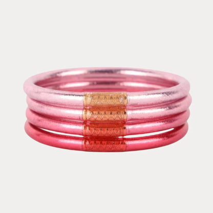 BUDHAGIRL - All Weather Bangles - Carousel Pink (Set of 4)