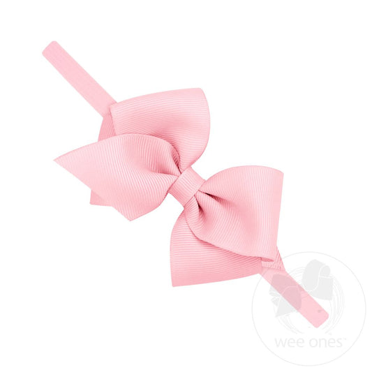 Extra Small Grosgrain Bow on Matching Skinny Nylon Band