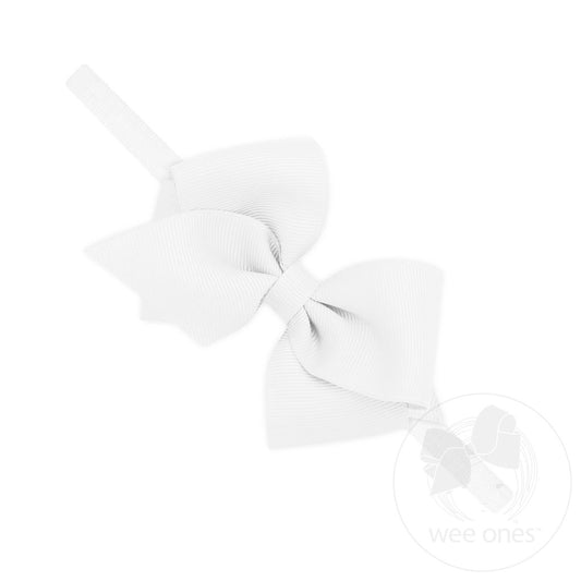 Extra Small Grosgrain Bow on Matching Skinny Nylon Band