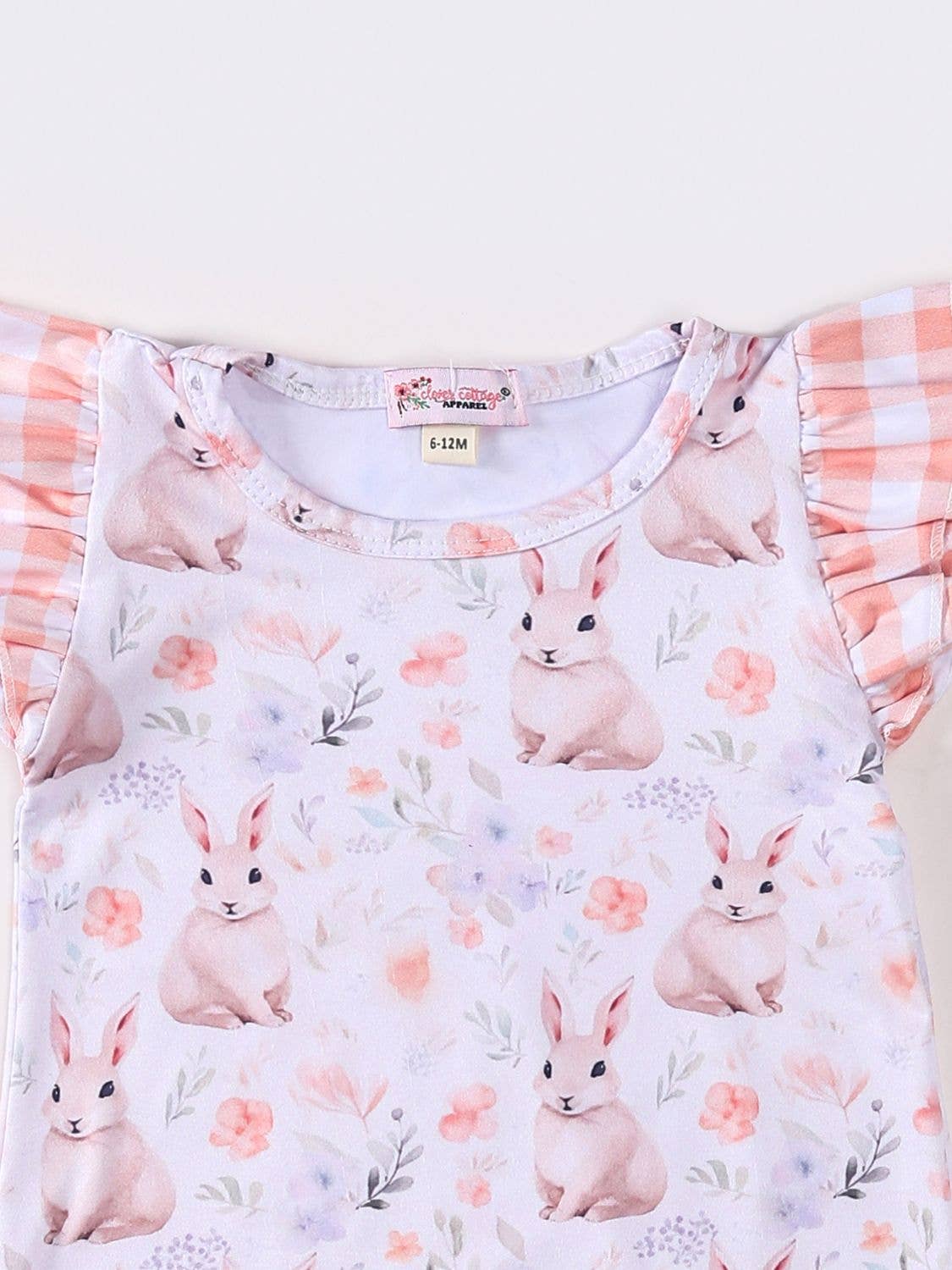 Peach Bunnyhop Baby Romper Easter
