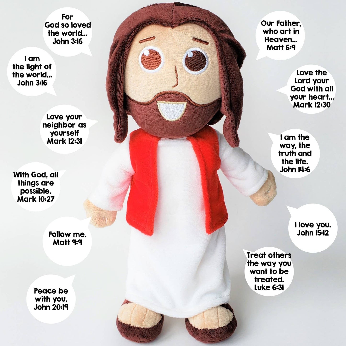 The Talking Jesus Doll - Plush Toy Speaks 10 Bible Verses