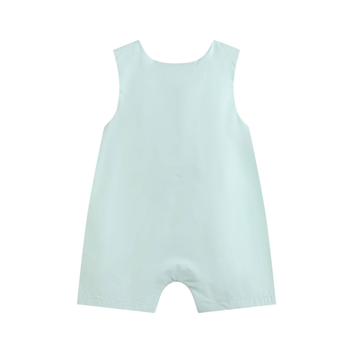Misty Blue Easter Bunny Smocked Shortalls