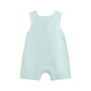 Misty Blue Easter Bunny Smocked Shortalls