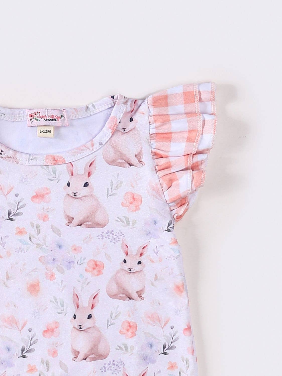 Peach Bunnyhop Baby Romper Easter