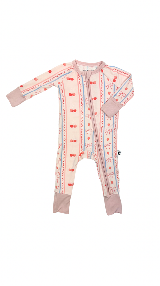 Sweet Caroline - Zipper Footie Pajamas