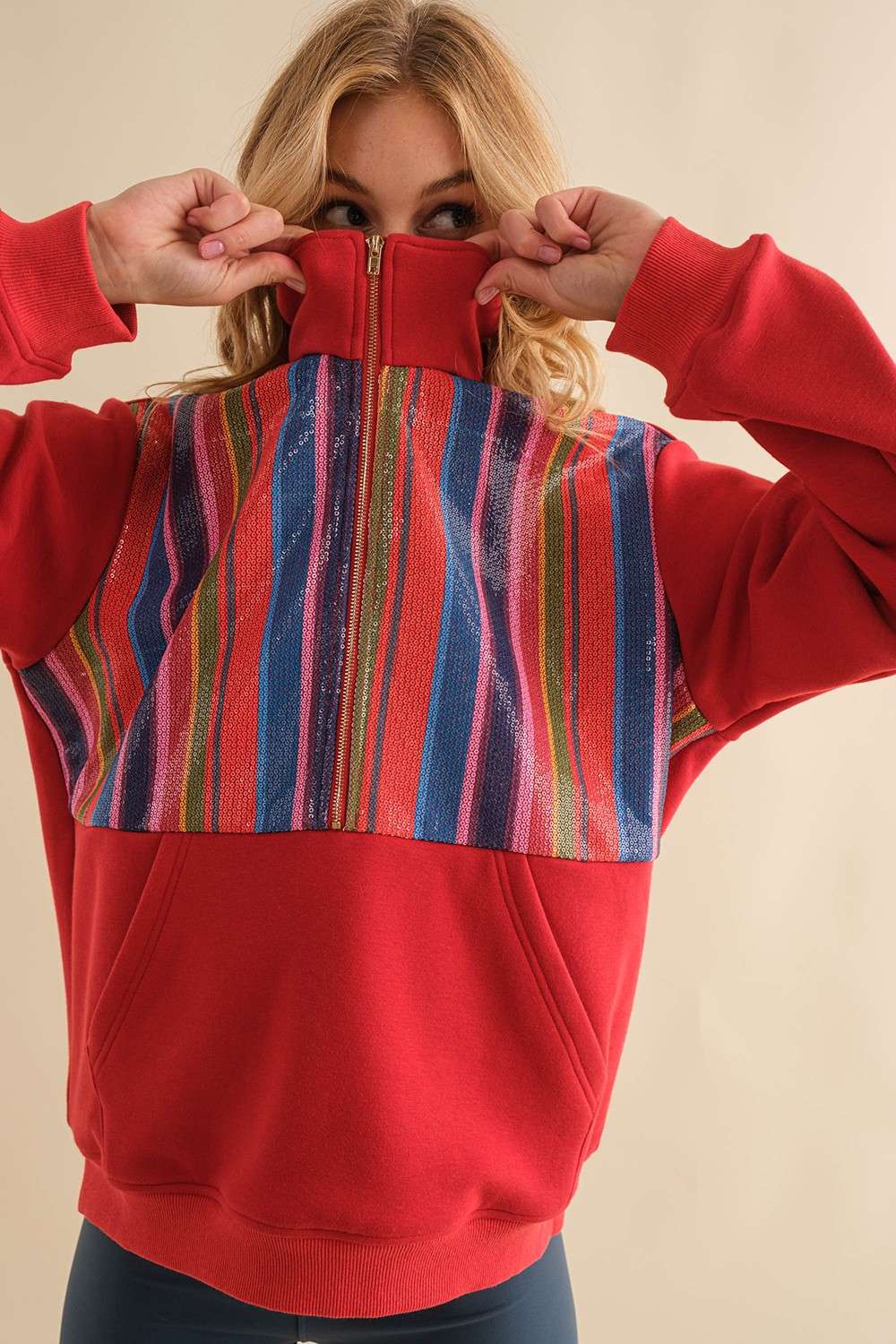 Sequin Oversize Sweater