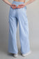 Snow Washed Cargo Sweatpants in Periwinkle