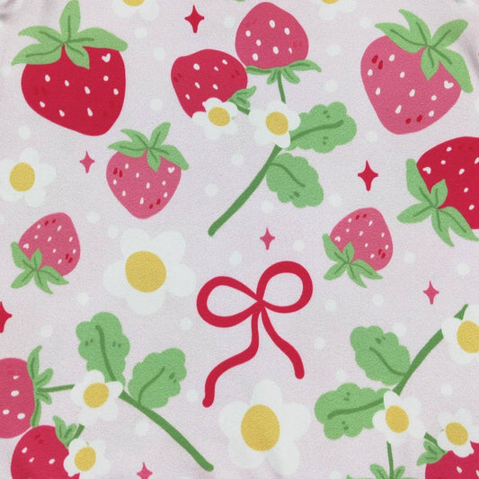 Coquette Strawberry Baby Romper