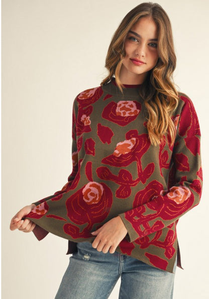 Big Floral Sweater