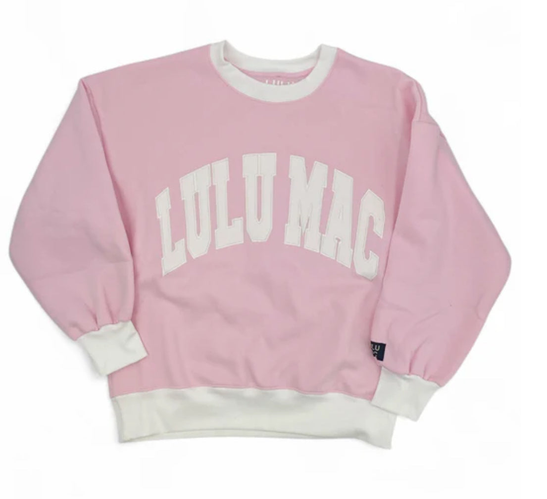 LULU Mac Pink Color Block Sweatshirt