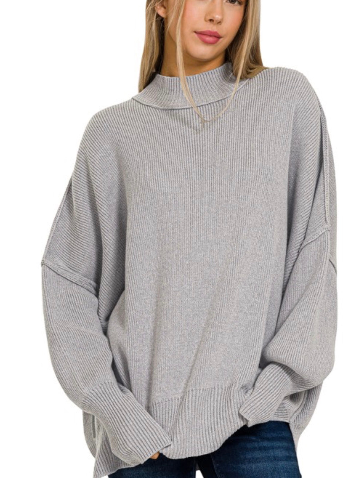Split Side Oversized Sweatsr