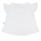 Paty Organic Cotton Pointelle Baby Girl Set with Flutter Sleeves & Bloomers