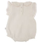 Paty Organic Cotton Muslin Baby Girl Bubble with Pom Trim