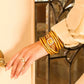 BUDHAGIRL - All Weather Bangles - Gold (Set of 9)