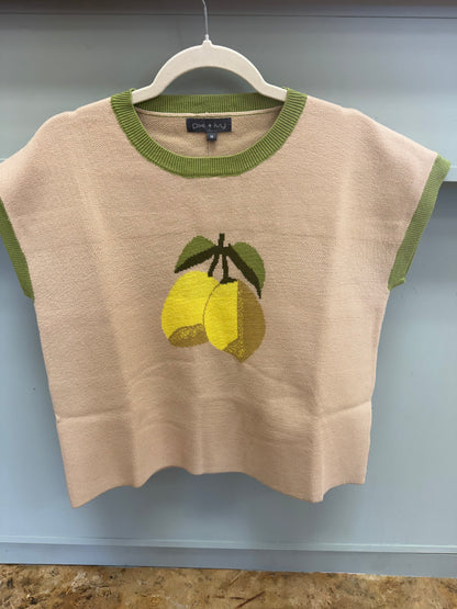 Lemon Cap Sleeve Sweater