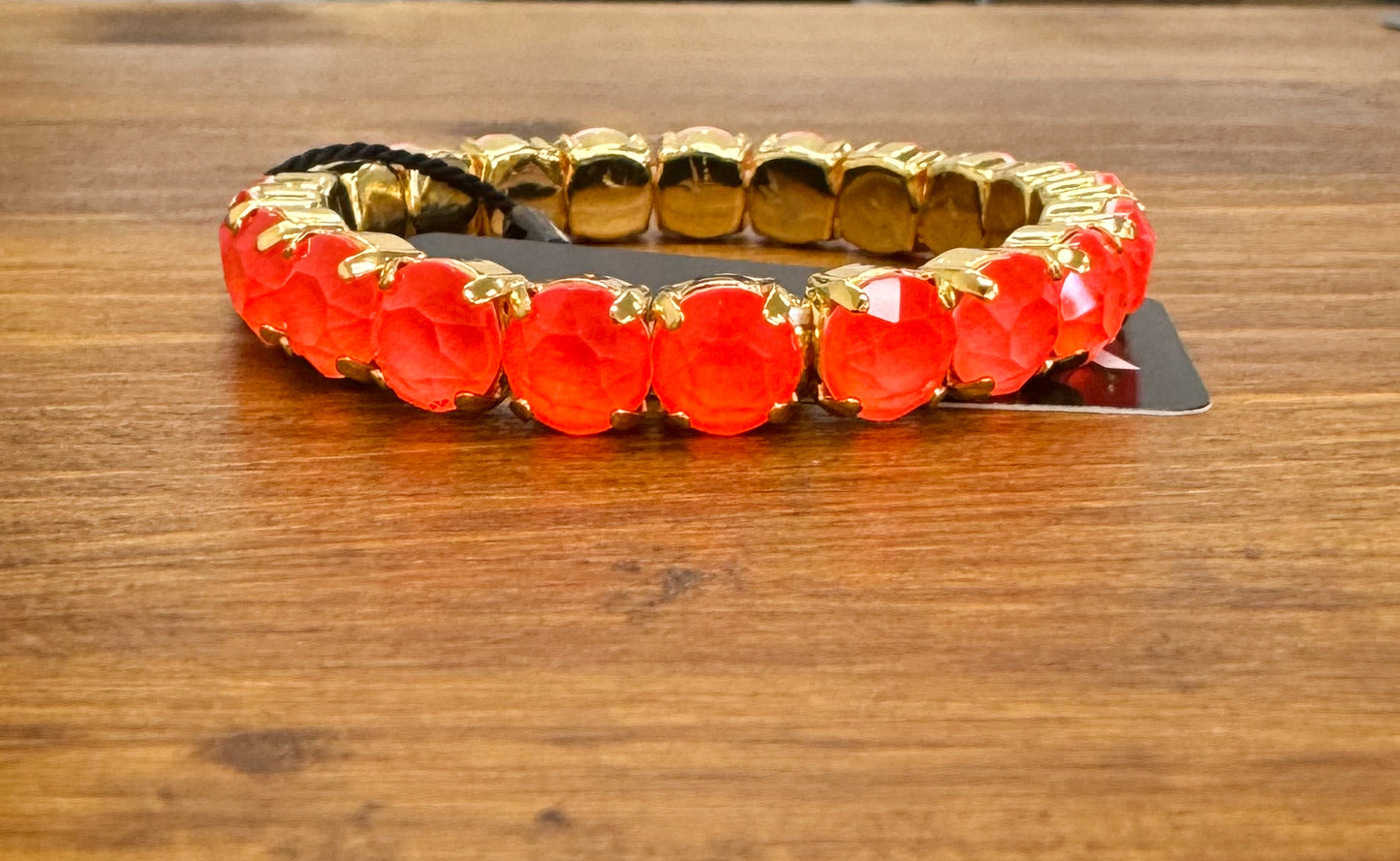 TOVA Oakland Stretch Bracelet in Electric Red