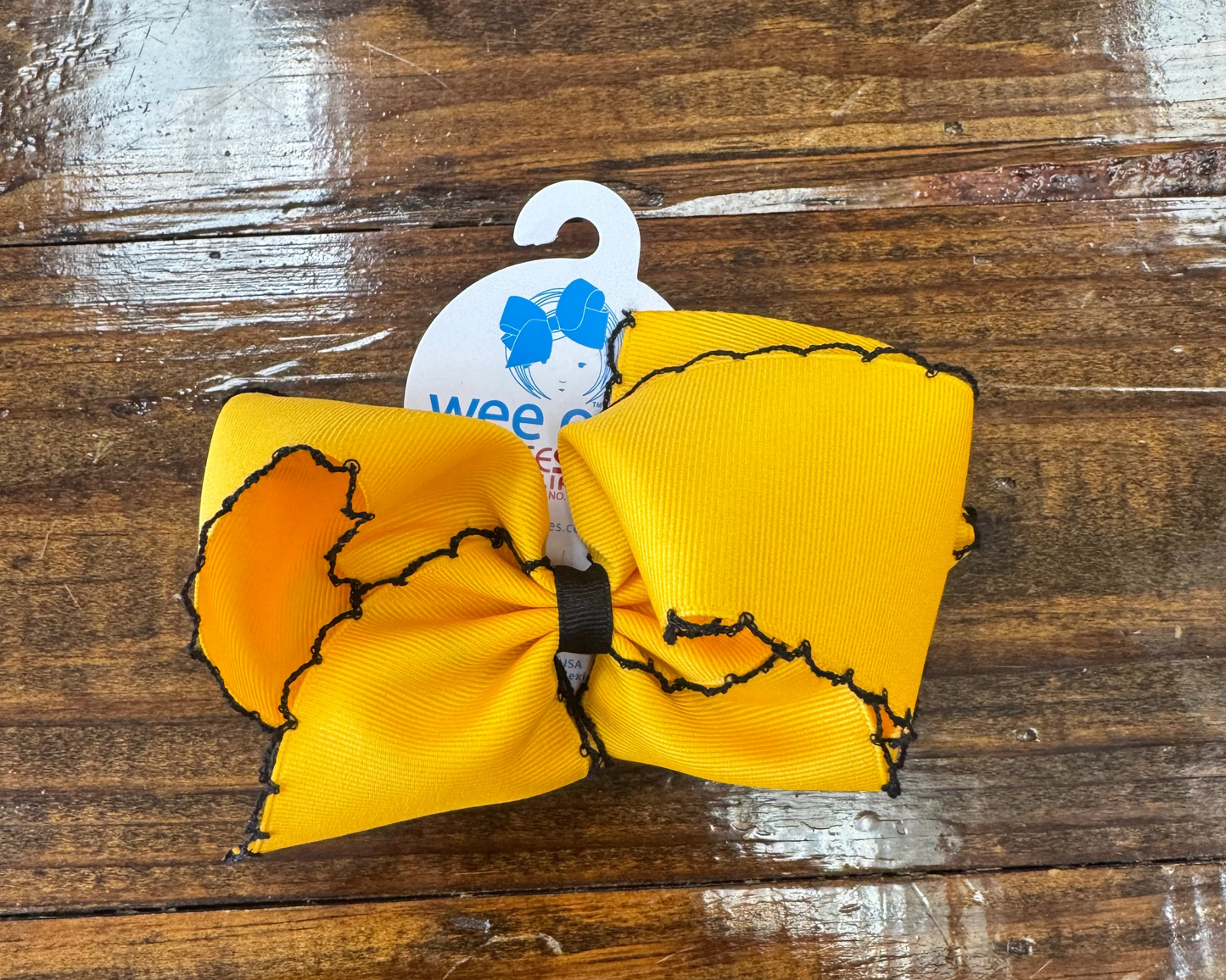 Yellow/Black Moonstitch Bow