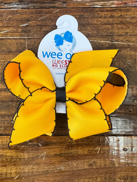 Yellow/Black Moonstitch Bow