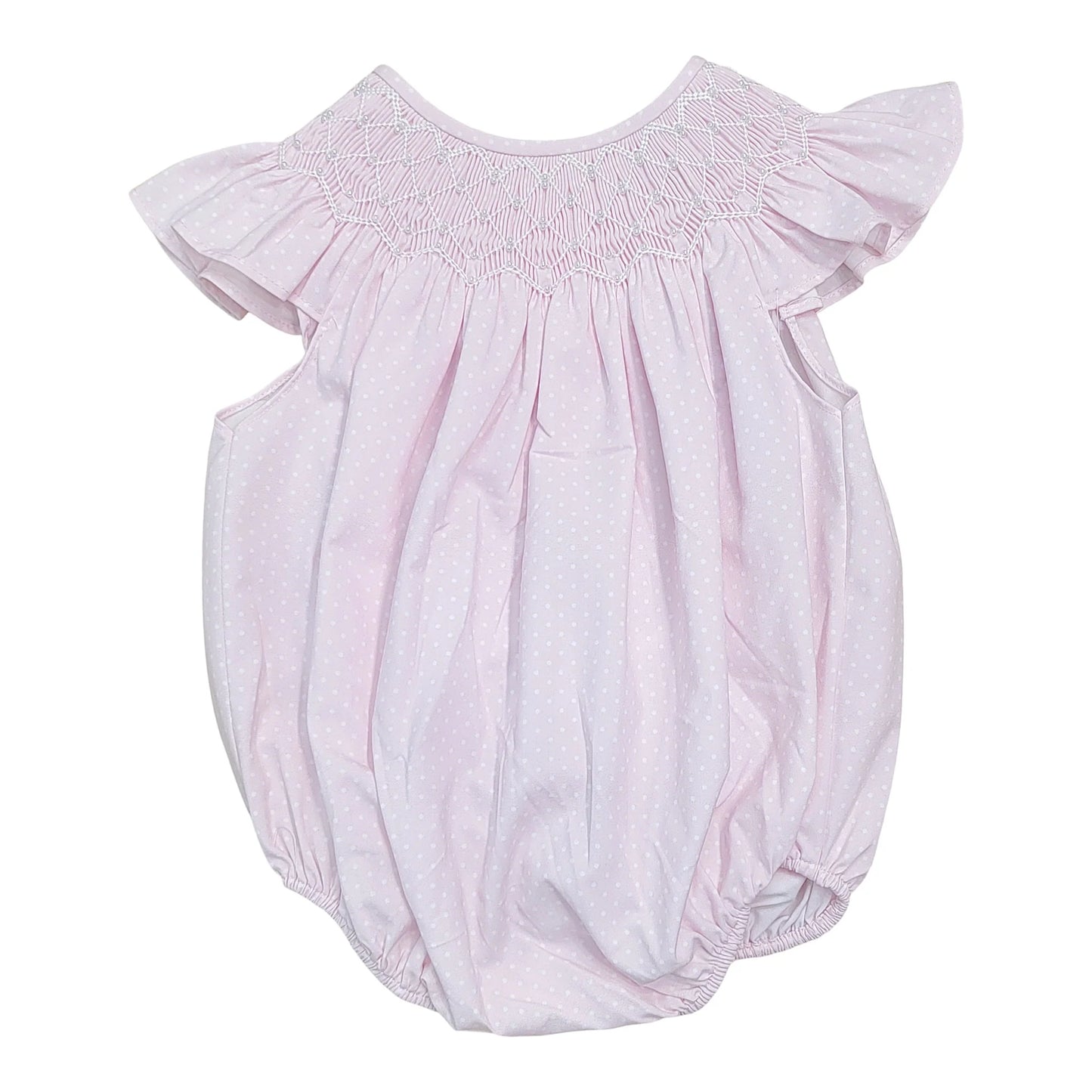 Cathy Pink Polka Dot Pearl Smock