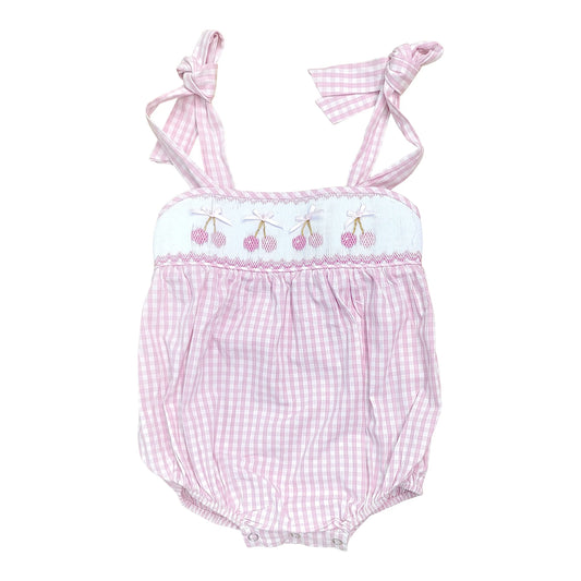 Cherry Smocked Bubble