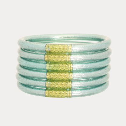 BUDHAGIRL - All Weather Bangles - Mint (Set of 6)