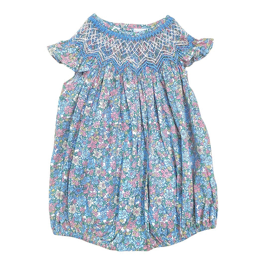 Amelia Floral Smocked Bubble