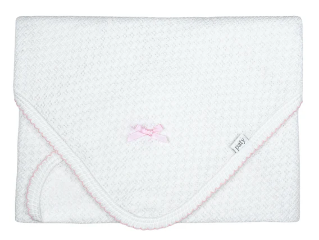 Paty Knit Receiving/Swaddle Blanket